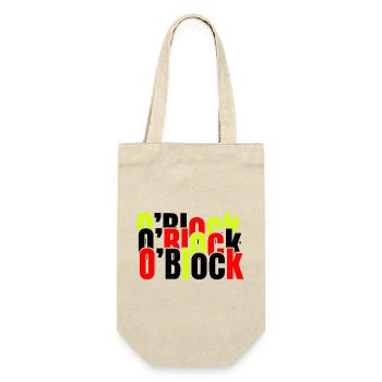 Neonblock-Typografie in Rot & Limette - Geschenkbeutel für Flaschen - Natur - Vorne