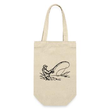 Angler Silhouette Fly Fishing Fishing - Gift Bag for Bottles - nature - Front