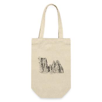 Sciliar Massif Silhouette | Dolomites Landmarks - Gift Bag for Bottles - nature - Front