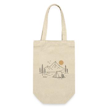 Camping in the mountains - Gift Bag for Bottles - nature - Front
