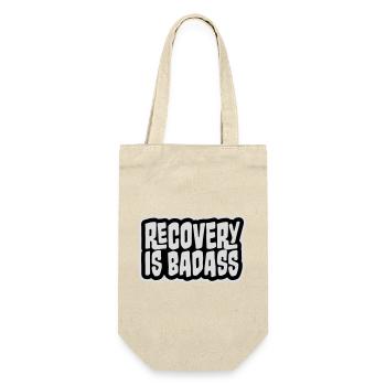 Recovery Is Badass Motivierend Erholung Zitat Logo - Geschenkbeutel für Flaschen - Natur - Vorne
