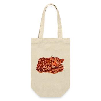 Leopard Motif Sleeping - Gift Bag for Bottles - nature - Front