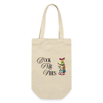 Nur Buchmesse-Vibes - Geschenkbeutel für Flaschen - Natur - Vorne