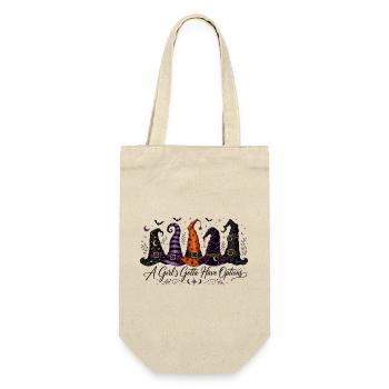 Lustiges Halloween A Girl´s Gotta Have Options - Geschenkbeutel für Flaschen - Natur - Vorne