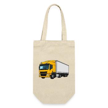 Gelber Lastwagen Illustration - Geschenkbeutel für Flaschen - Natur - Vorne