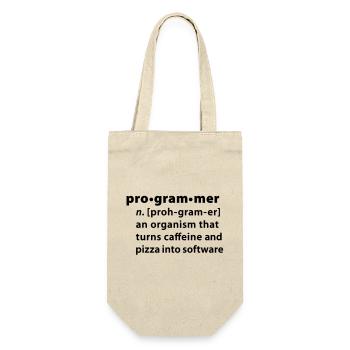 Programmer Wörterbuchdefinition - Geschenkbeutel für Flaschen - Natur - Vorne