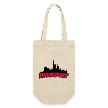 Frankfurt Skyline - Geschenkbeutel für Flaschen - Natur - Vorne