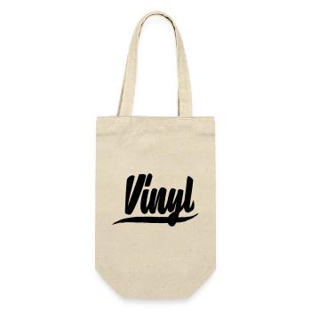 vinyl plate dj deejay music party sticker patch - Gift Bag for Bottles - nature - Front