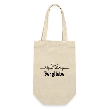 Liebe zum Berg - Geschenkbeutel für Flaschen - Natur - Vorne