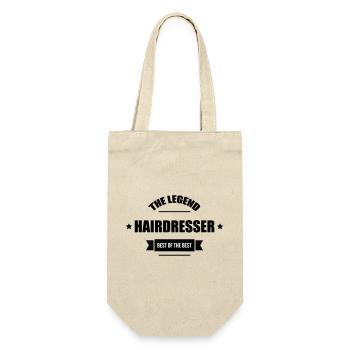 Friseur - Friseur - Frisur - Geschenkbeutel für Flaschen - Natur - Vorne