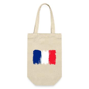 Drapeau Bleu Blanc Rouge Brush - Sac à bouteille - nature - Devant