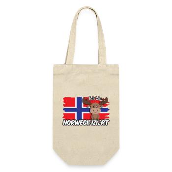 Ich bin Norwegifiziert Spruch Flagge Elch - Geschenkbeutel für Flaschen - Natur - Vorne