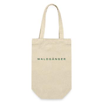 Einfacher Waldgänger Schriftzug Streifen - Geschenkbeutel für Flaschen - Natur - Vorne