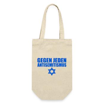 Gegen jeden antisemitismus - Geschenkbeutel für Flaschen - Natur - Vorne