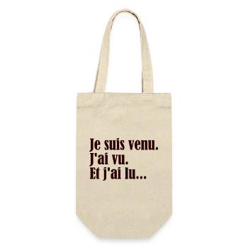 Je suis venu j'ai vu et j'ai lu - Sac à bouteille - nature - Devant