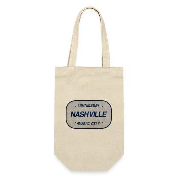 Tennessee Nashville Musik City Schild - Geschenkbeutel für Flaschen - Natur - Vorne