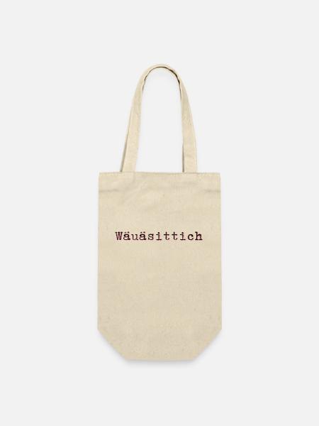 Schweizerdeutsch Wellensittich - Geschenkbeutel für Flaschen - Natur