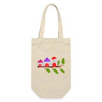 Rotkehlchen - Geschenkbeutel für Flaschen - Natur - Vorne