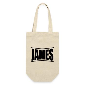 Name T-Shirt James T-Shirt Geschenkidee - Geschenkbeutel für Flaschen - Natur - Vorne