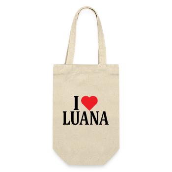 nom t-shirt J’aime Luana idée cadeau t-shirt - Sac à bouteille - nature - Devant