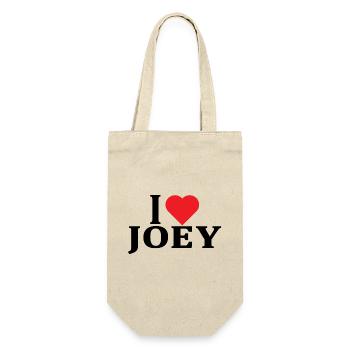name t-shirt I love Joey t-shirt gift idea - Gift Bag for Bottles - nature - Front
