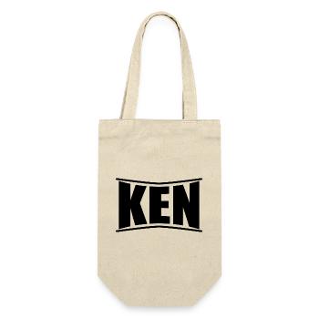 Name T-Shirt Ken T-Shirt Geschenkidee - Geschenkbeutel für Flaschen - Natur - Vorne