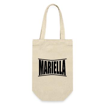 Name Mariella T-Shirt Geschenkidee - Geschenkbeutel für Flaschen - Natur - Vorne