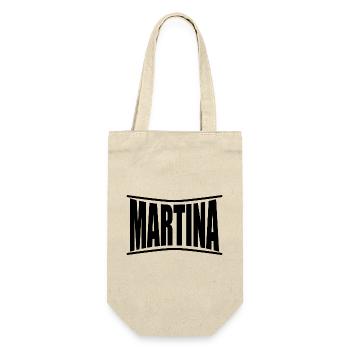 t-shirt with name Martina t-shirt gift idea - Gift Bag for Bottles - nature - Front