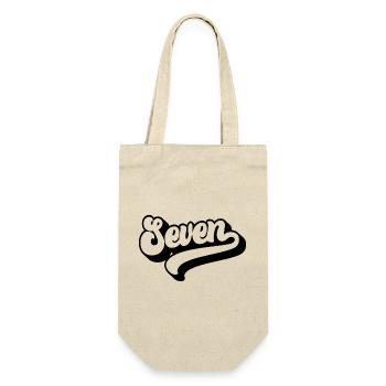 Seven 7th Birthday Kids Boys Girls 7 Years Old - Gift Bag for Bottles - nature - Front