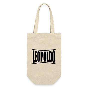T-Shirt Name Leopoldo T-Shirt Geschenkidee - Geschenkbeutel für Flaschen - Natur - Vorne