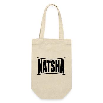 T-Shirt-Name Natasha T-Shirt Geschenkidee - Geschenkbeutel für Flaschen - Natur - Vorne