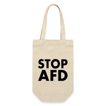Stop afd - Geschenkbeutel für Flaschen - Natur - Vorne