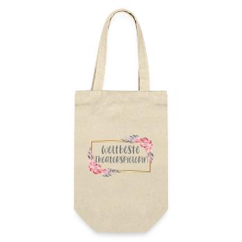 Theater Theaterspielerin Schauspiel Hobby Geschenk - Geschenkbeutel für Flaschen - Natur - Vorne