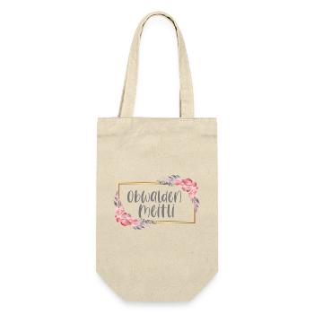 Switzerland Obwalden Girl Homeland Gift - Gift Bag for Bottles - nature - Front