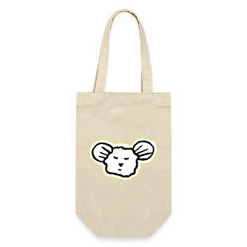 Cooles, schläfriges Maus-Gesicht Symbol - Geschenkbeutel für Flaschen - Natur - Vorne
