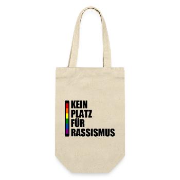 kein platz für rassismus - Geschenkbeutel für Flaschen - Natur - Vorne