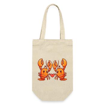Homard Couple Amoureux Cancer Animal Saint Valentin - Sac à bouteille - nature - Devant