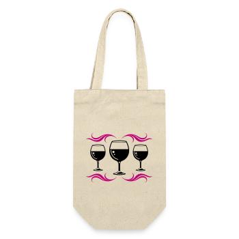 Verre à vin rouge symbole de vin - Sac à bouteille - nature - Devant