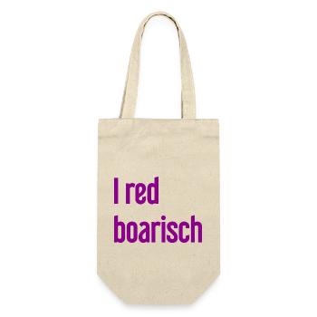 I red boarisch - Geschenkbeutel für Flaschen - Natur - Vorne