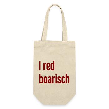 I red boarisch - Geschenkbeutel für Flaschen - Natur - Vorne