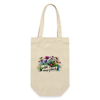 wild und ungezähmt wiesenblumen natur frühling - Geschenkbeutel für Flaschen - Natur - Vorne