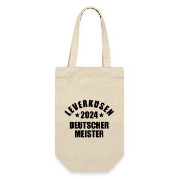 Leverkusen - Deutscher Meister 2024 - Geschenkbeutel für Flaschen - Natur - Vorne