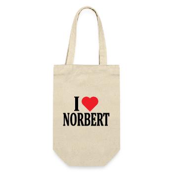 t-shirt J’aime Norbert t-shirt idée cadeau - Sac à bouteille - nature - Devant