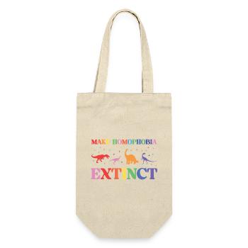 LGBTQ Pride Month - Make Homophobia Extinct - Gift Bag for Bottles - nature - Front