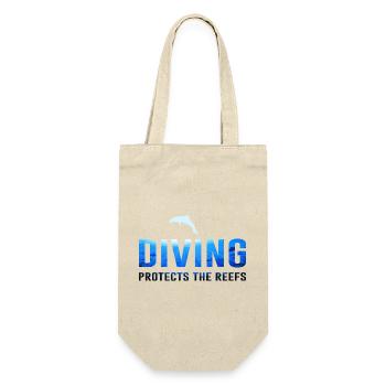 Diving Diver Nature Conservation Saying Dolphin - Gift Bag for Bottles - nature - Front