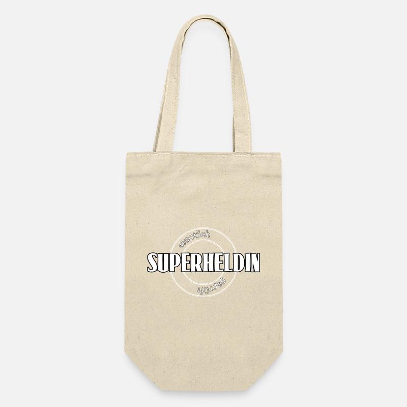 Superheldin - Geschenkbeutel für Flaschen - Natur
