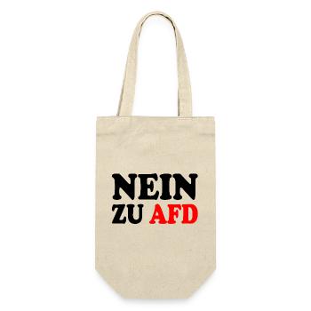 Nein zu afd - Geschenkbeutel für Flaschen - Natur - Vorne
