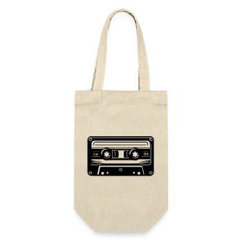 Retro vintage music cassettes graphic - Gift Bag for Bottles - nature - Front