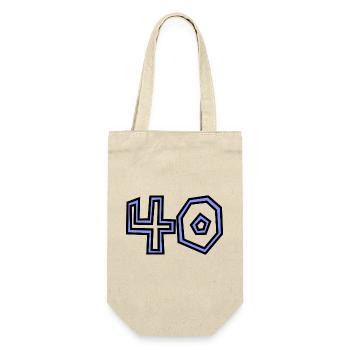 40. 40 ANS. 40e ANNIVERSAIRE. ANNIVERSAIRE 40 ANS. - Sac à bouteille - nature - Devant