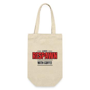 Always Respawn With Coffee – Gamer Café - Sac à bouteille - nature - Devant
